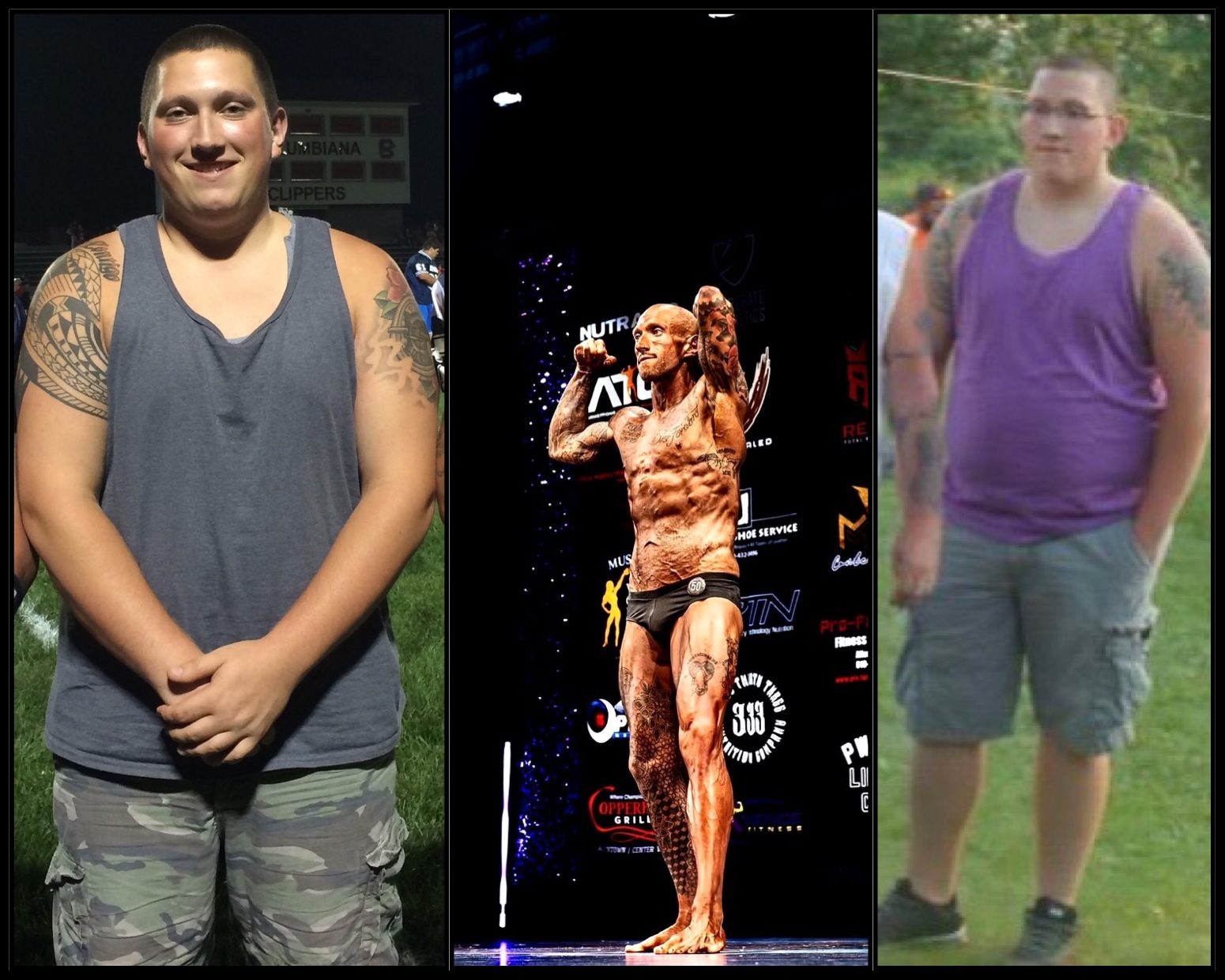 Joshua Danko's 200+ pound transformation — before and after, including competing on stage